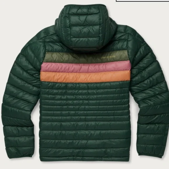 Cotopaxi Fuego Down Hooded Jacket - Cargo Stripes. Women’s Medium Size. NWT - Picture 2 of 6